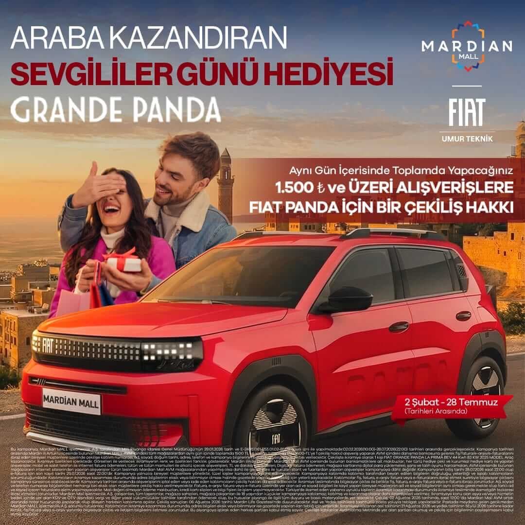 Mardian Mall Fiat Grande Panda Çekilişi 2026