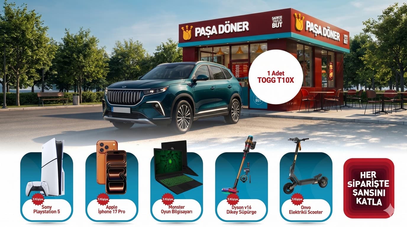 Paşa Döner TOGG Çekilişi 2026